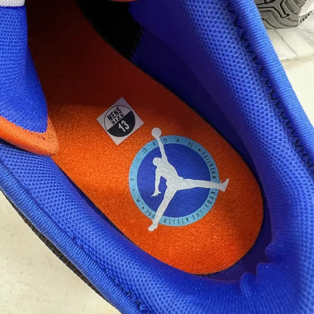 Nike Men 13 Air Jordan Stay Loyal 2 Black Hyper Royal Knicks Wheaties DQ8401-048